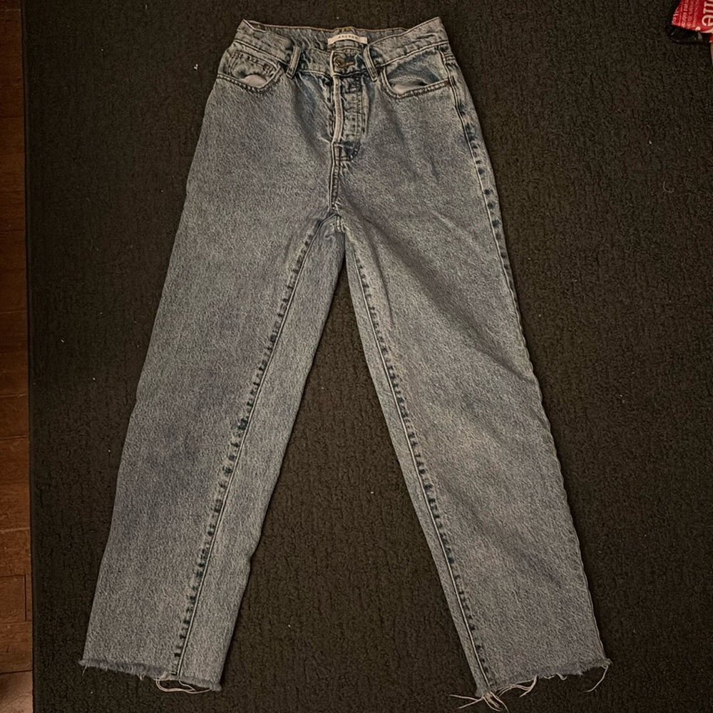 Pacsun Wide Leg Highrise Lightwash Blue Jeans